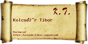 Kolcsár Tibor névjegykártya