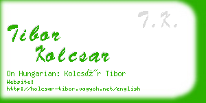 tibor kolcsar business card